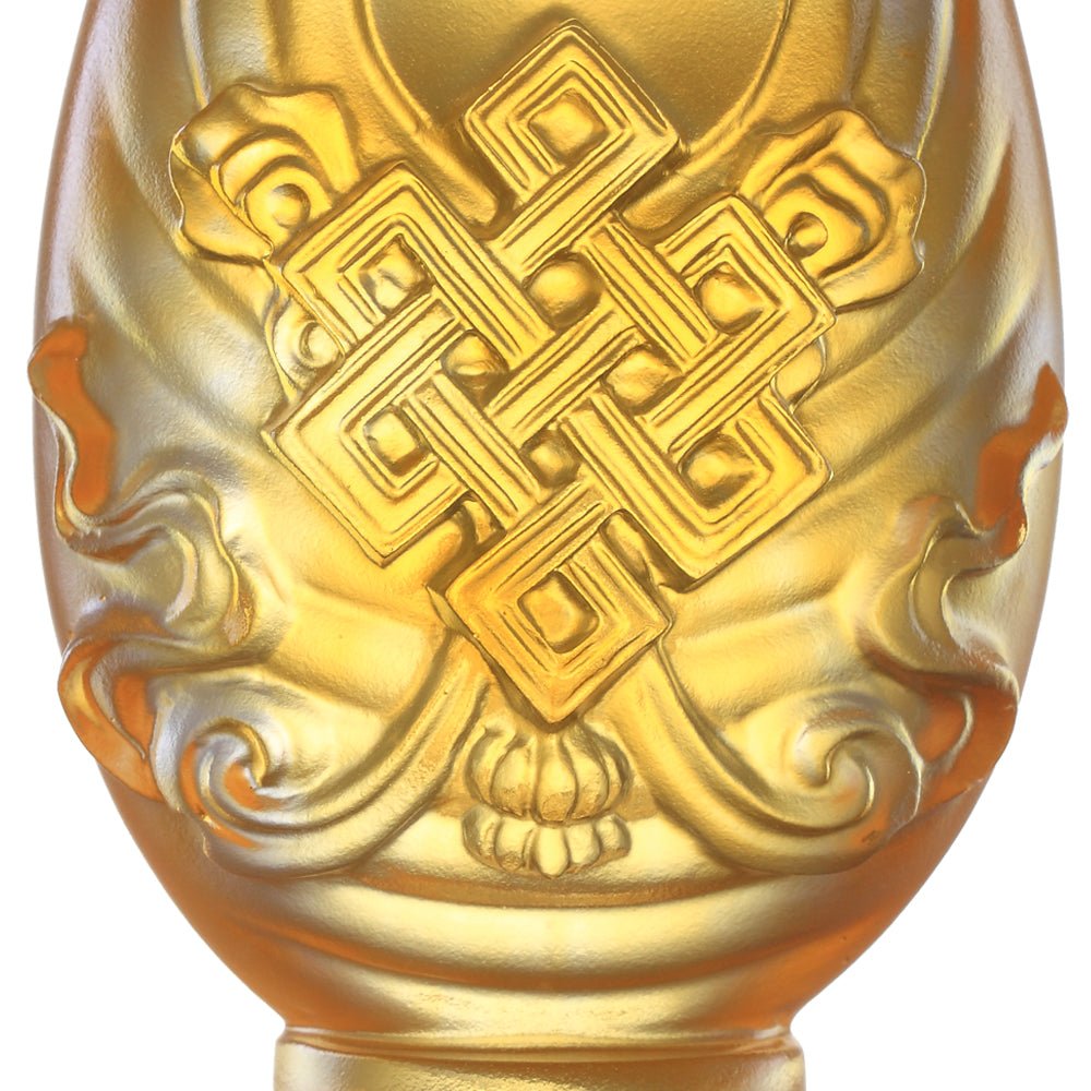 Crystal Feng Shui, Eight Auspicious Offerings, Auspicious Diagram-Immeasurable Auspiciousness - LIULI Crystal Art