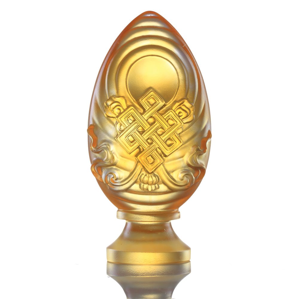 Crystal Feng Shui, Eight Auspicious Offerings, Auspicious Diagram-Immeasurable Auspiciousness - LIULI Crystal Art