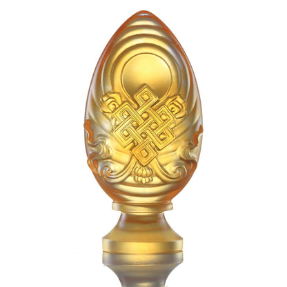 Crystal Feng Shui, Eight Auspicious Offerings, Auspicious Diagram-Immeasurable Auspiciousness - LIULI Crystal Art