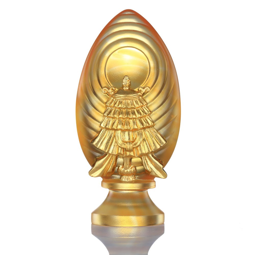 Crystal Feng Shui, Eight Auspicious Offerings, Victory Banner-Auspices Far and Wide - LIULI Crystal Art
