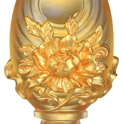Crystal Feng Shui, Good Fortune & Wealth, Eight Auspicious Offerings, Implement Auspiciousness, The Rest Will Follow (Set of 8, 24K Gilded) - LIULI Crystal Art