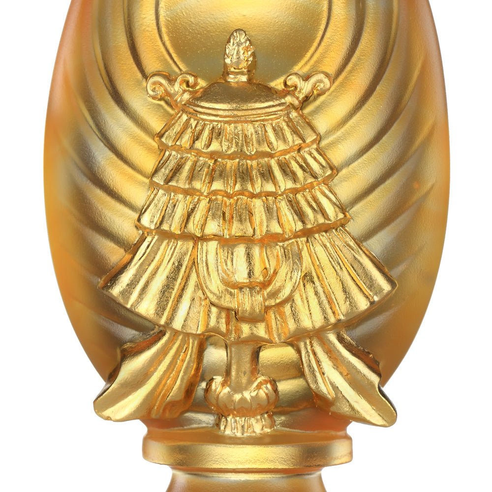 Crystal Feng Shui, Good Fortune & Wealth, Eight Auspicious Offerings, Implement Auspiciousness, The Rest Will Follow (Set of 8, 24K Gilded) - LIULI Crystal Art