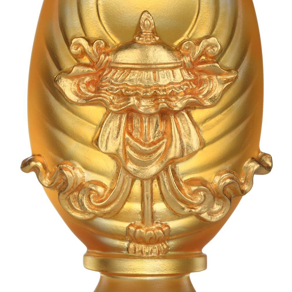 Crystal Feng Shui, Good Fortune & Wealth, Eight Auspicious Offerings, Implement Auspiciousness, The Rest Will Follow (Set of 8, 24K Gilded) - LIULI Crystal Art