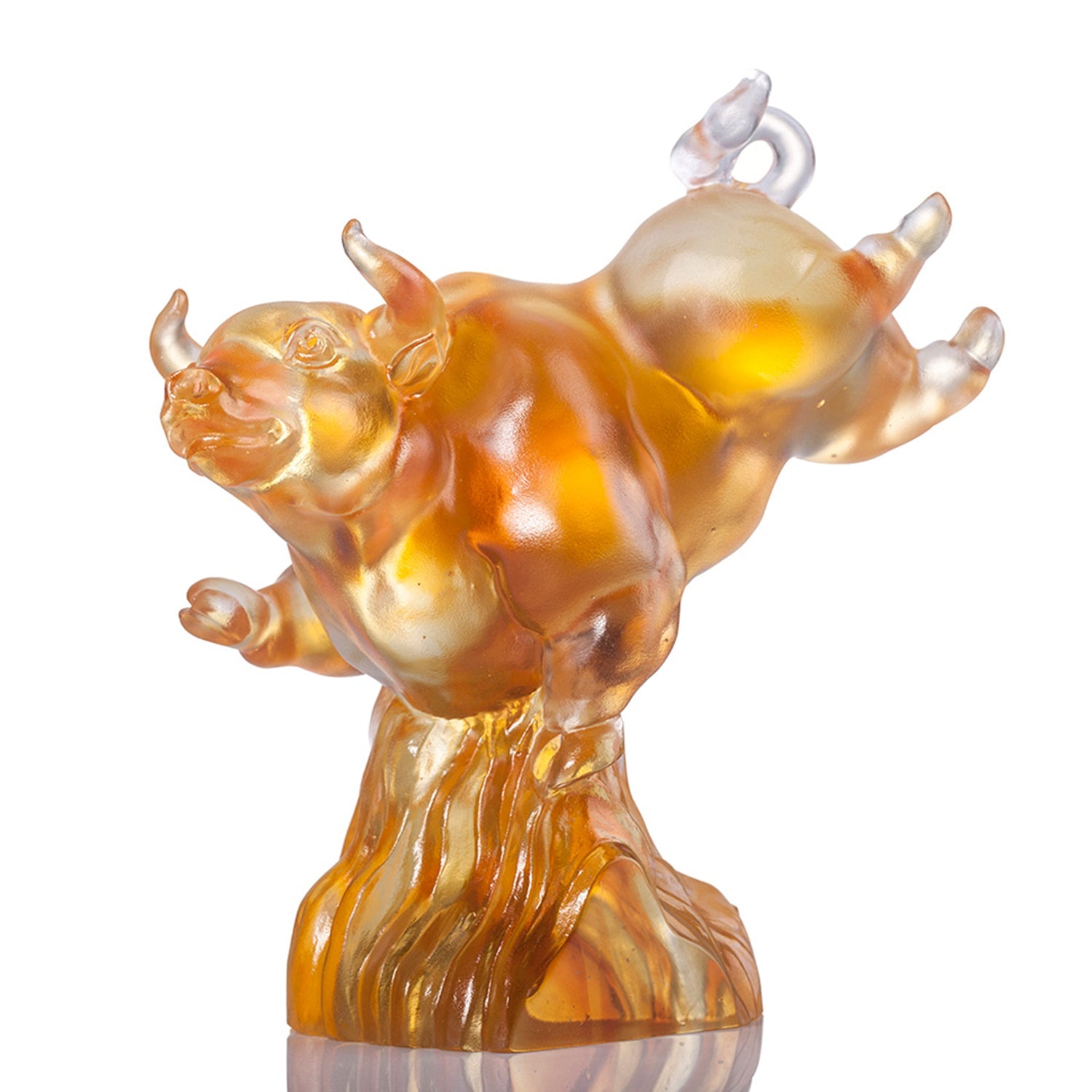 LIULI Year of the Ox 2021 Crystal Statue Peak - LIULI Crystal Art