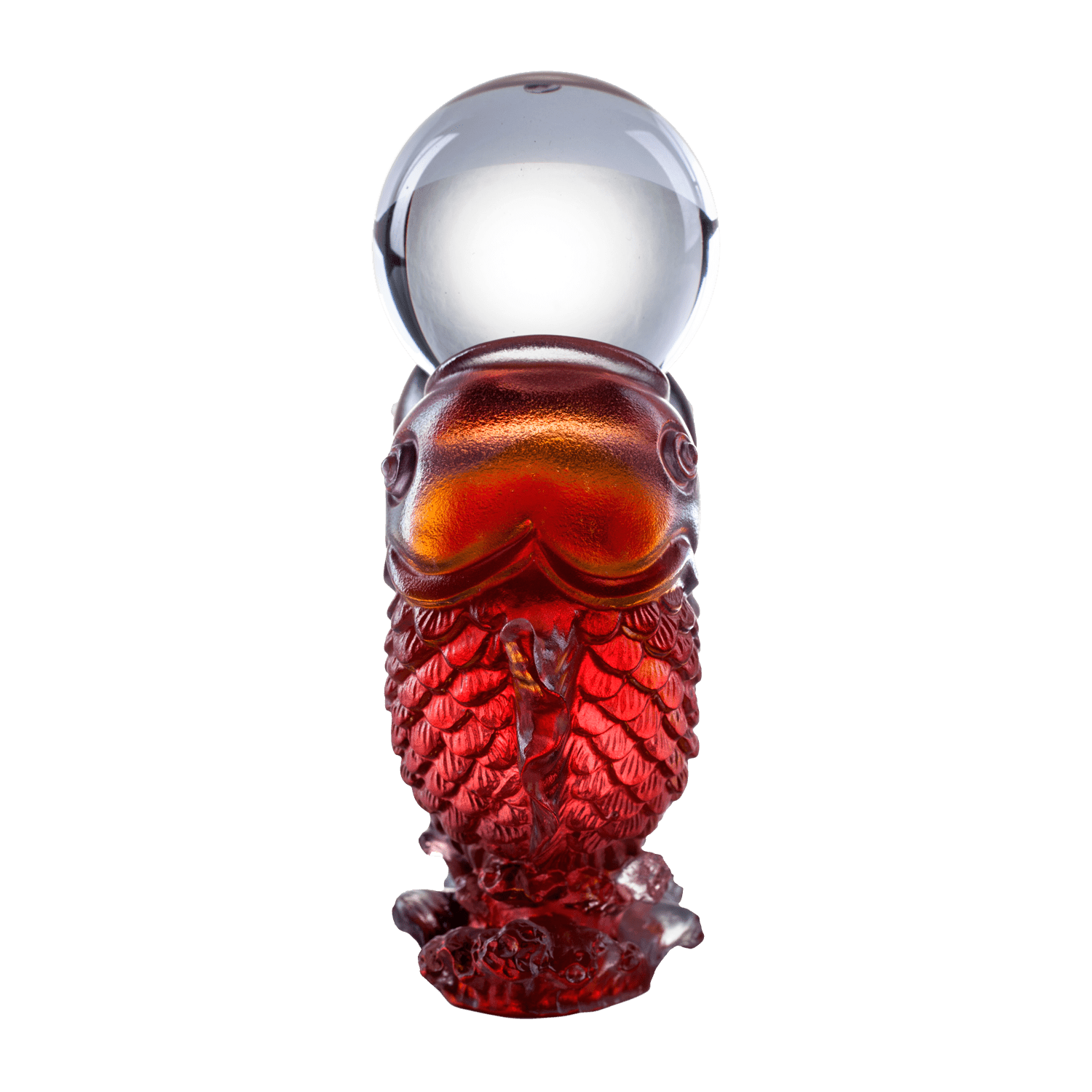 Crystal Fish, Feng Shui, As The Good World Turns-Twin Fish Turning of Ruyi - LIULI Crystal Art