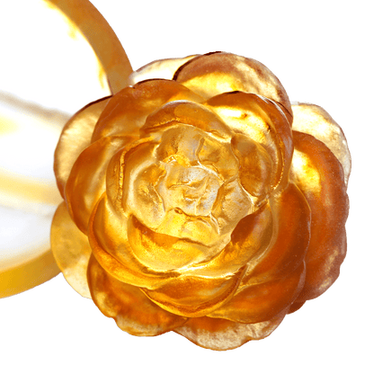 Crystal Flower, Camellia Bloom, Destined Harmony - LIULI Crystal Art