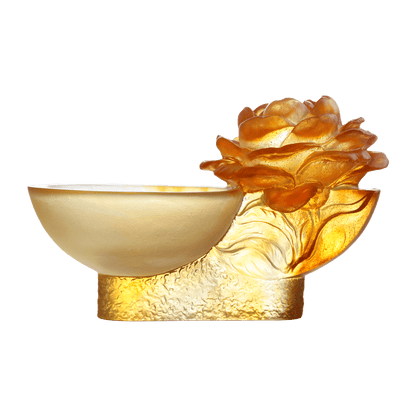 Crystal Flower, Camellia Bloom, Destined Harmony - LIULI Crystal Art