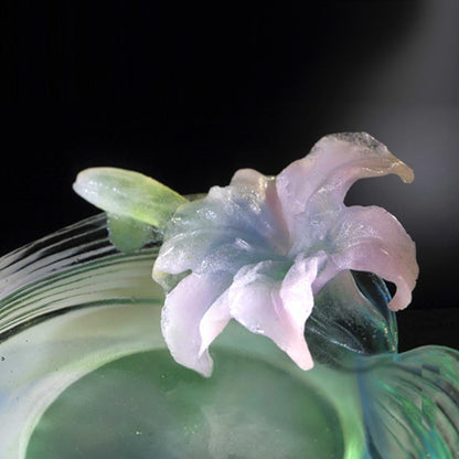crystal lily flower Crystal Flower, Flower of the Month, Lily-May – LIULI Crystal Art