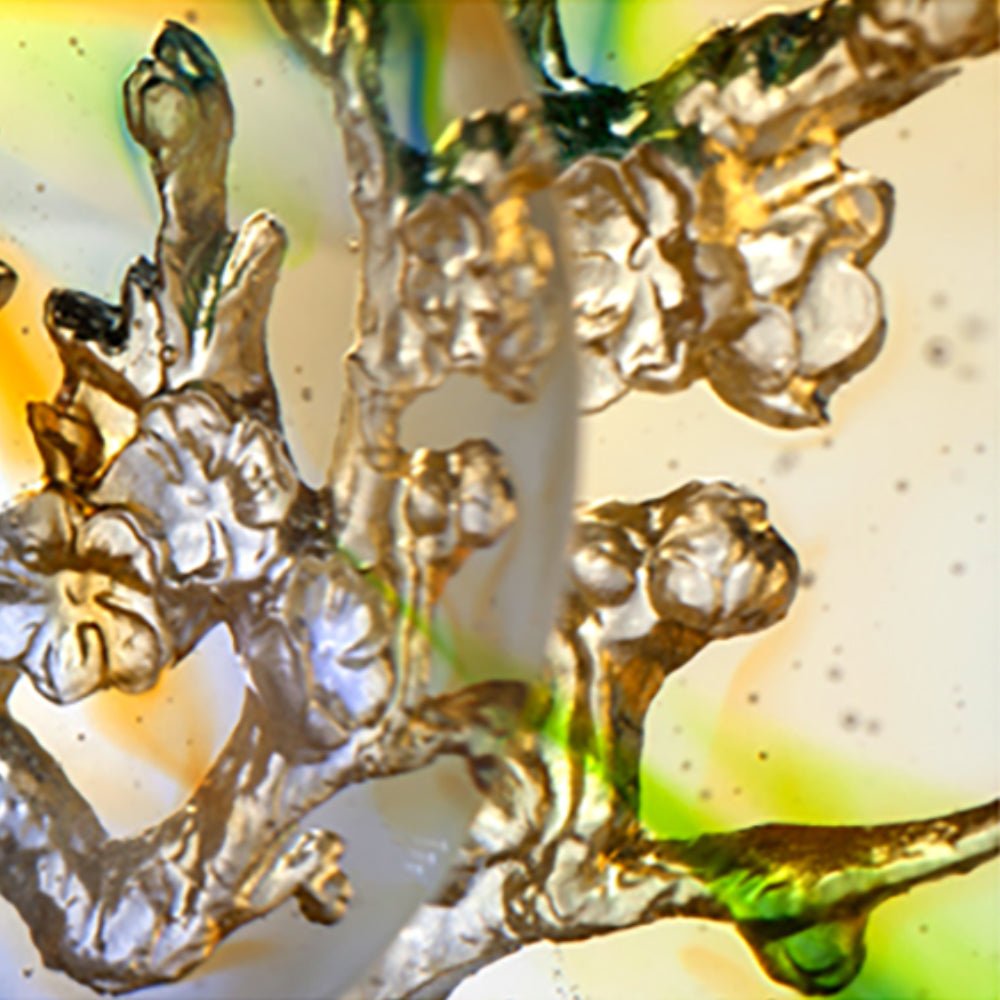 '-- DELETE -- Crystal Flower, Full Moon, Fragrant Flowers - LIULI Crystal Art