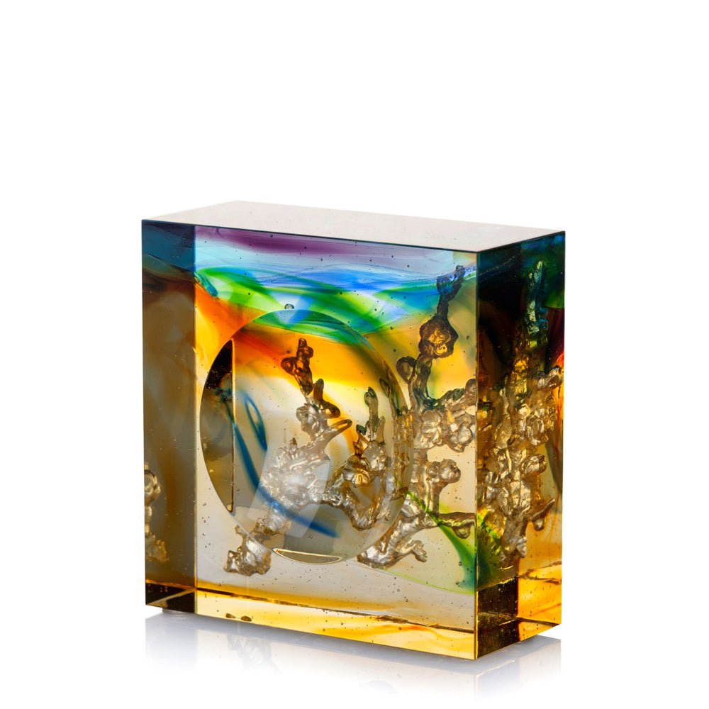 '-- DELETE -- Crystal Flower, Full Moon, Fragrant Flowers - LIULI Crystal Art