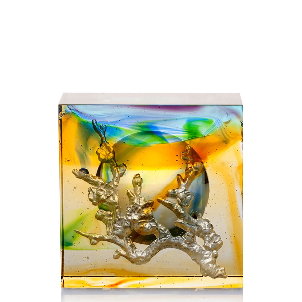 '-- DELETE -- Crystal Flower, Full Moon, Fragrant Flowers - LIULI Crystal Art