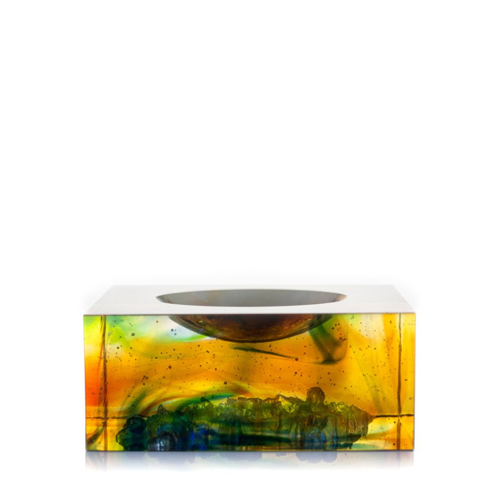 '-- DELETE -- Crystal Flower, Full Moon, Fragrant Flowers - LIULI Crystal Art