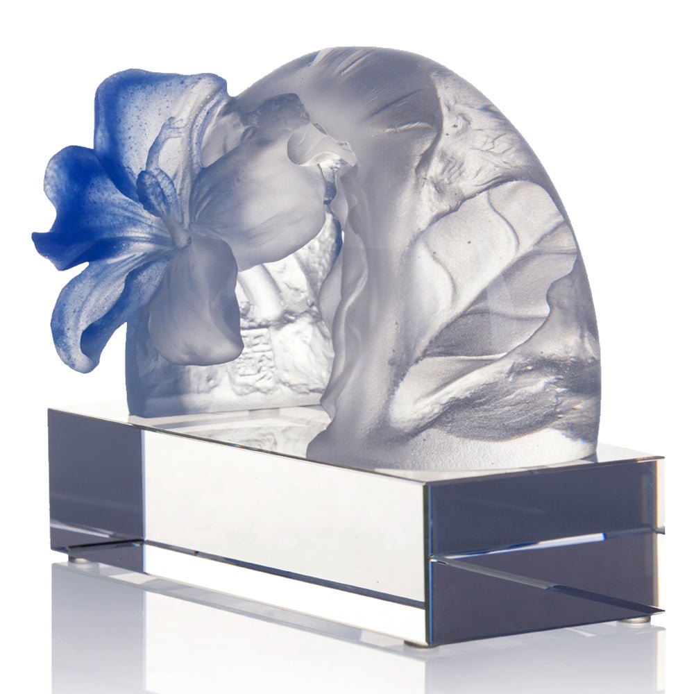 Crystal Flower, Hibiscus, Song of the Morning Flower (Special Edition, Come with Display Base) - LIULI Crystal Art