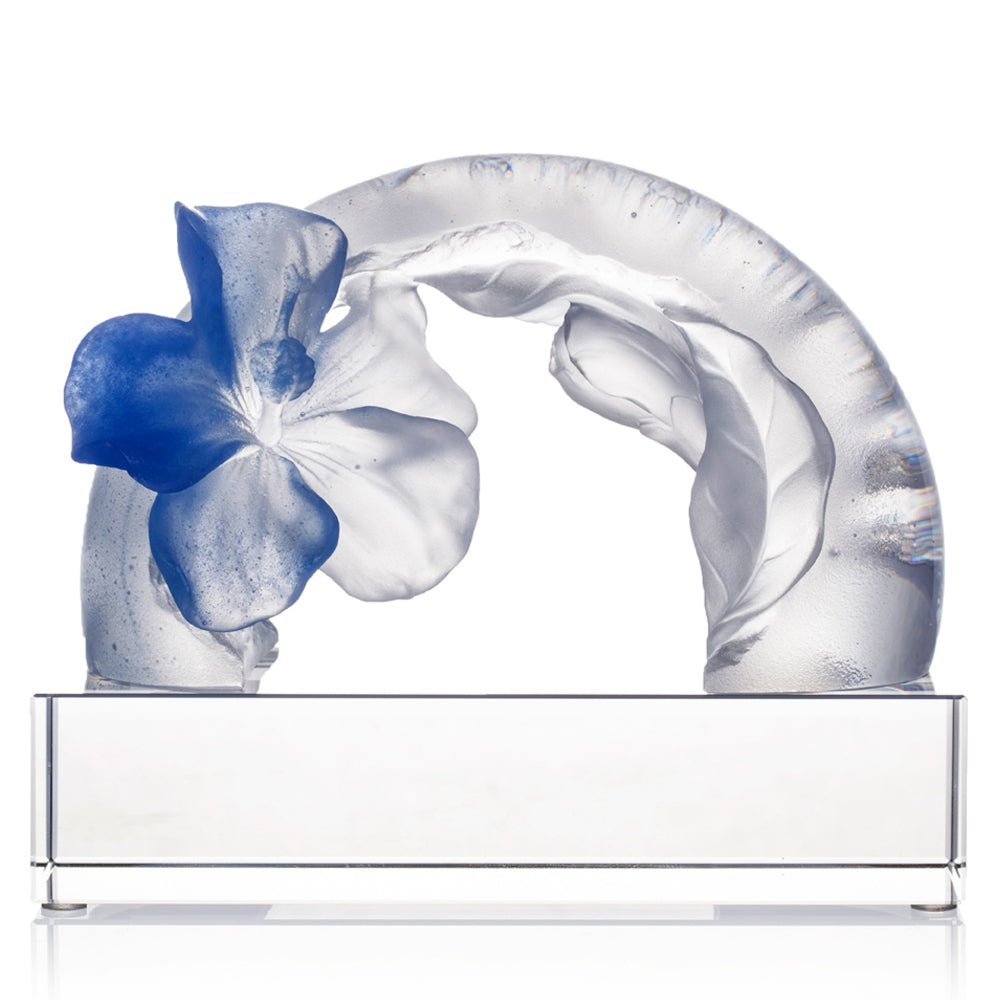 Crystal Flower, Hibiscus, Song of the Morning Flower (Special Edition, Come with Display Base) - LIULI Crystal Art