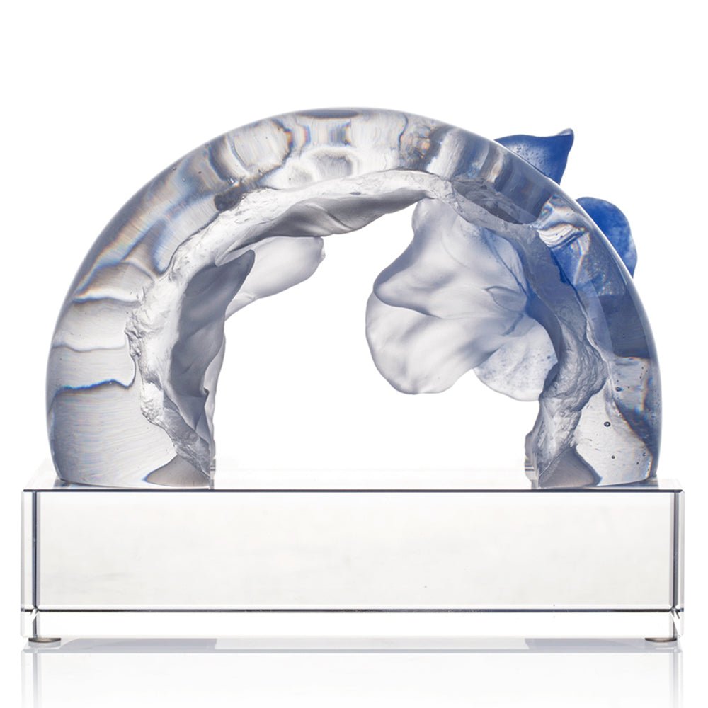 Crystal Flower, Hibiscus, Song of the Morning Flower (Special Edition, Come with Display Base) - LIULI Crystal Art