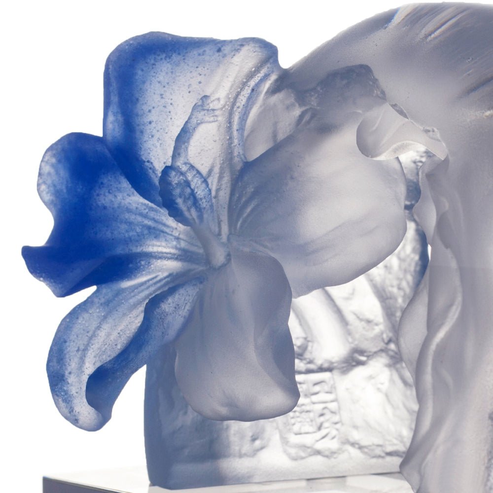 Crystal Flower, Hibiscus, Song of the Morning Flower (Special Edition, Come with Display Base) - LIULI Crystal Art
