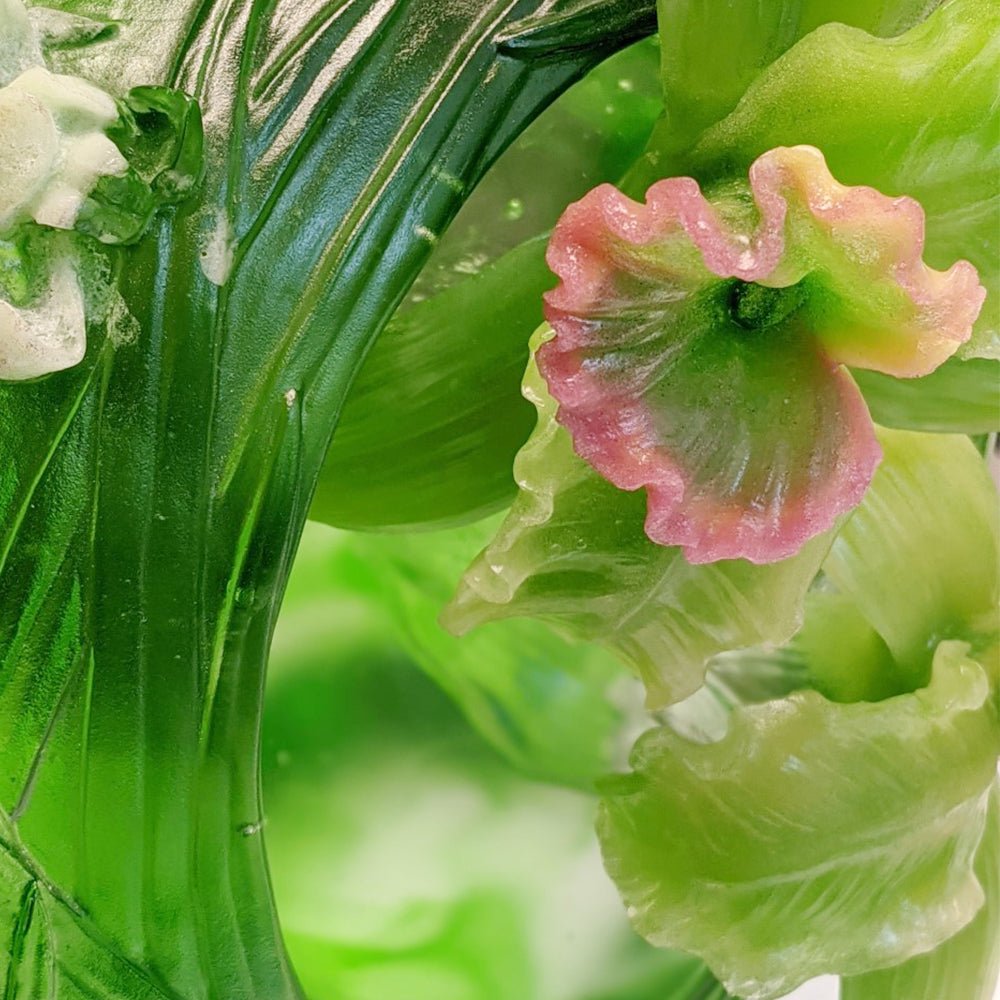 Crystal Flower, Orchid, Gentle Water, Spring Orchid - LIULI Crystal Art