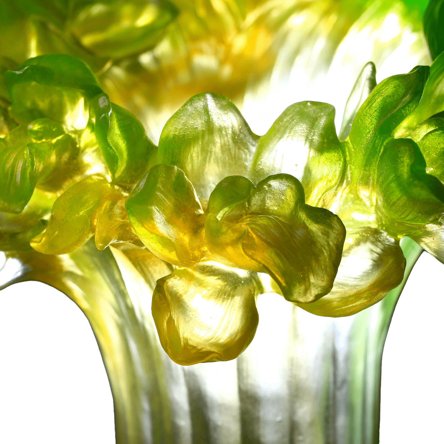 Crystal Flower, Orchid, Toward the Blue Sky - LIULI Crystal Art