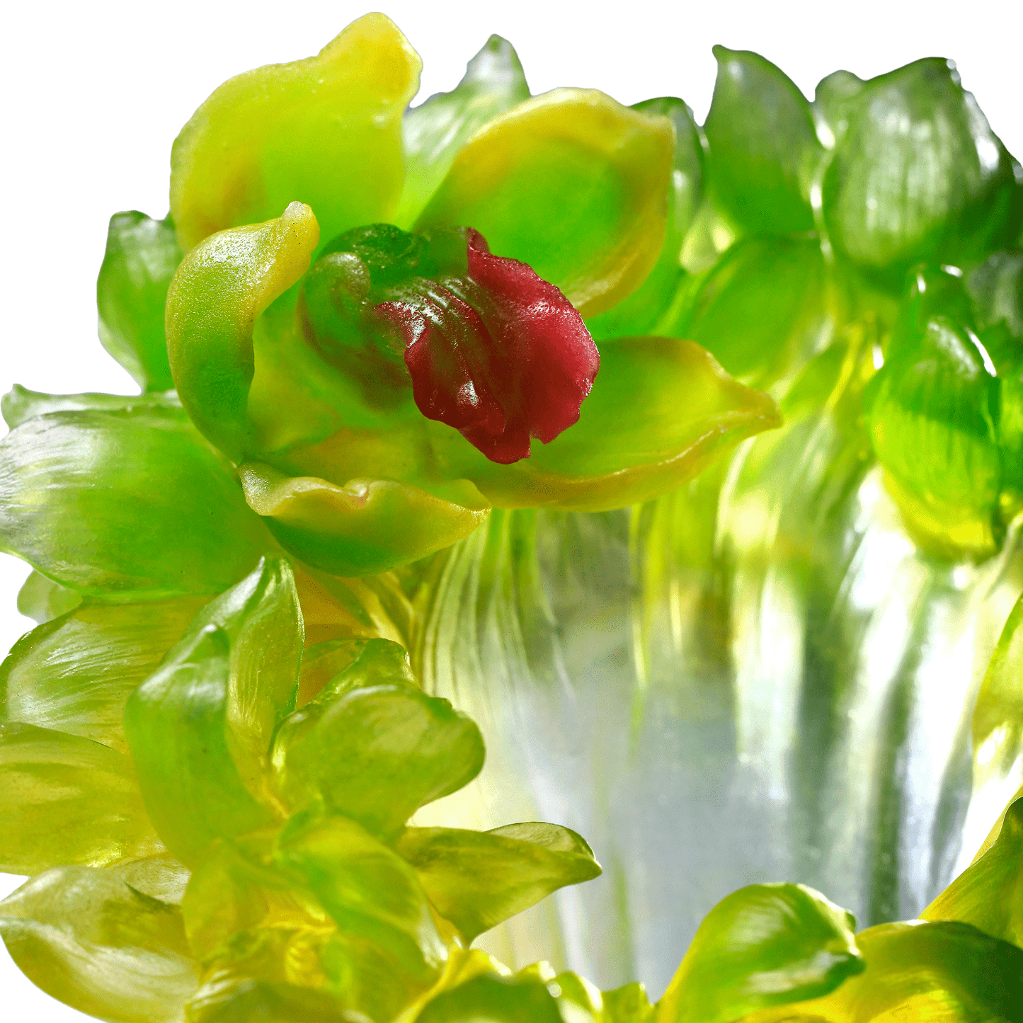 Crystal Flower, Orchid, Toward the Blue Sky - LIULI Crystal Art