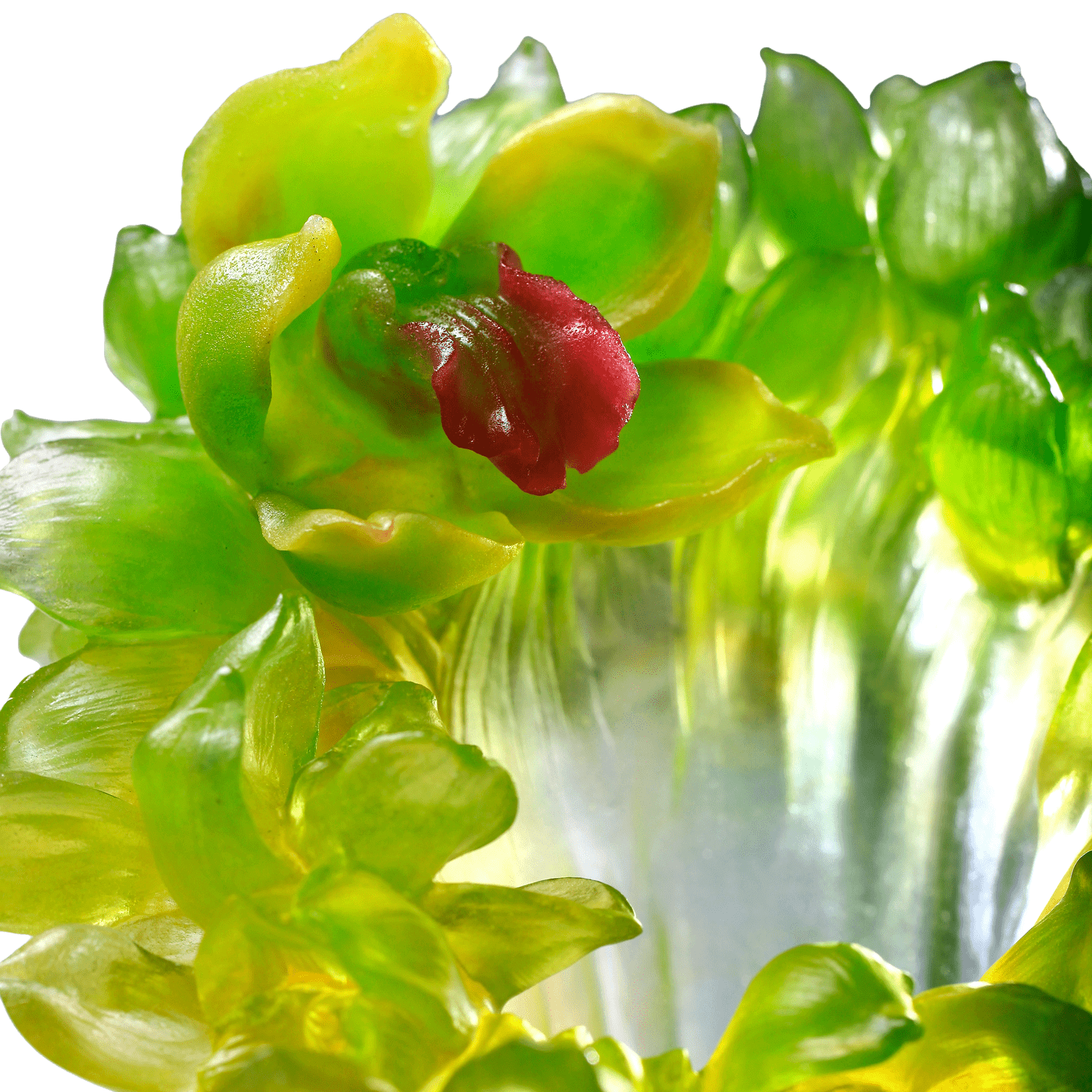 Crystal Flower, Orchid, Toward the Blue Sky - LIULI Crystal Art