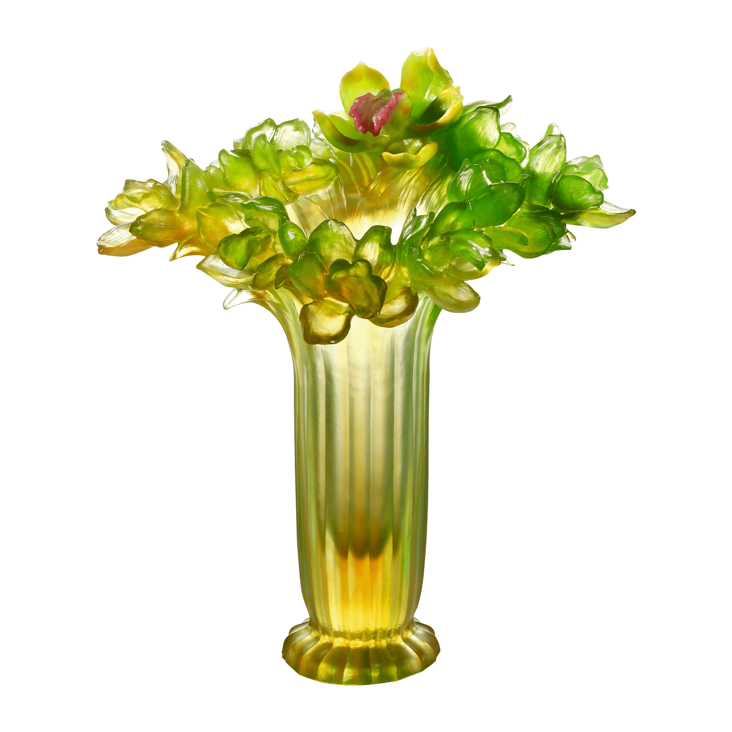 Crystal Flower, Orchid, Toward the Blue Sky - LIULI Crystal Art