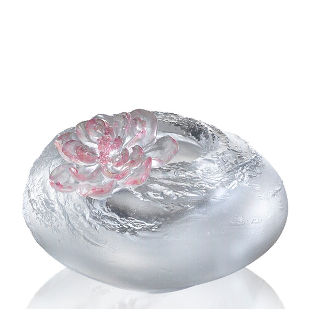 Crystal Flower, Peach Blossom, A Fresh and Wonderful Blessing-Peach Blossom - LIULI Crystal Art