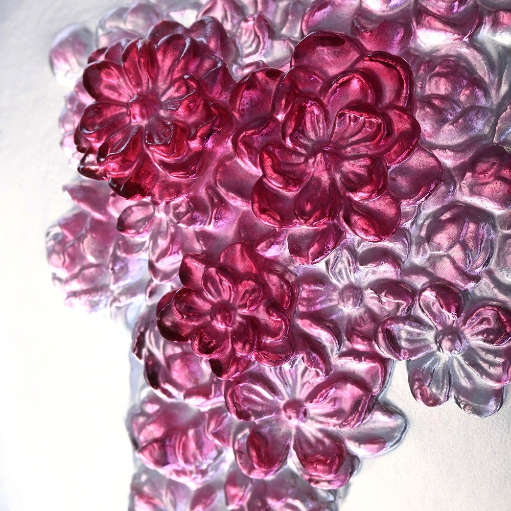 Crystal Flower, Peach Blossoms, Awakening of Heaven and Earth - LIULI Crystal Art