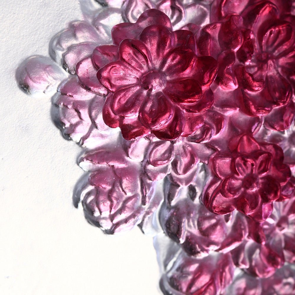 Crystal Flower, Peach Blossoms, Awakening of Heaven and Earth - LIULI Crystal Art