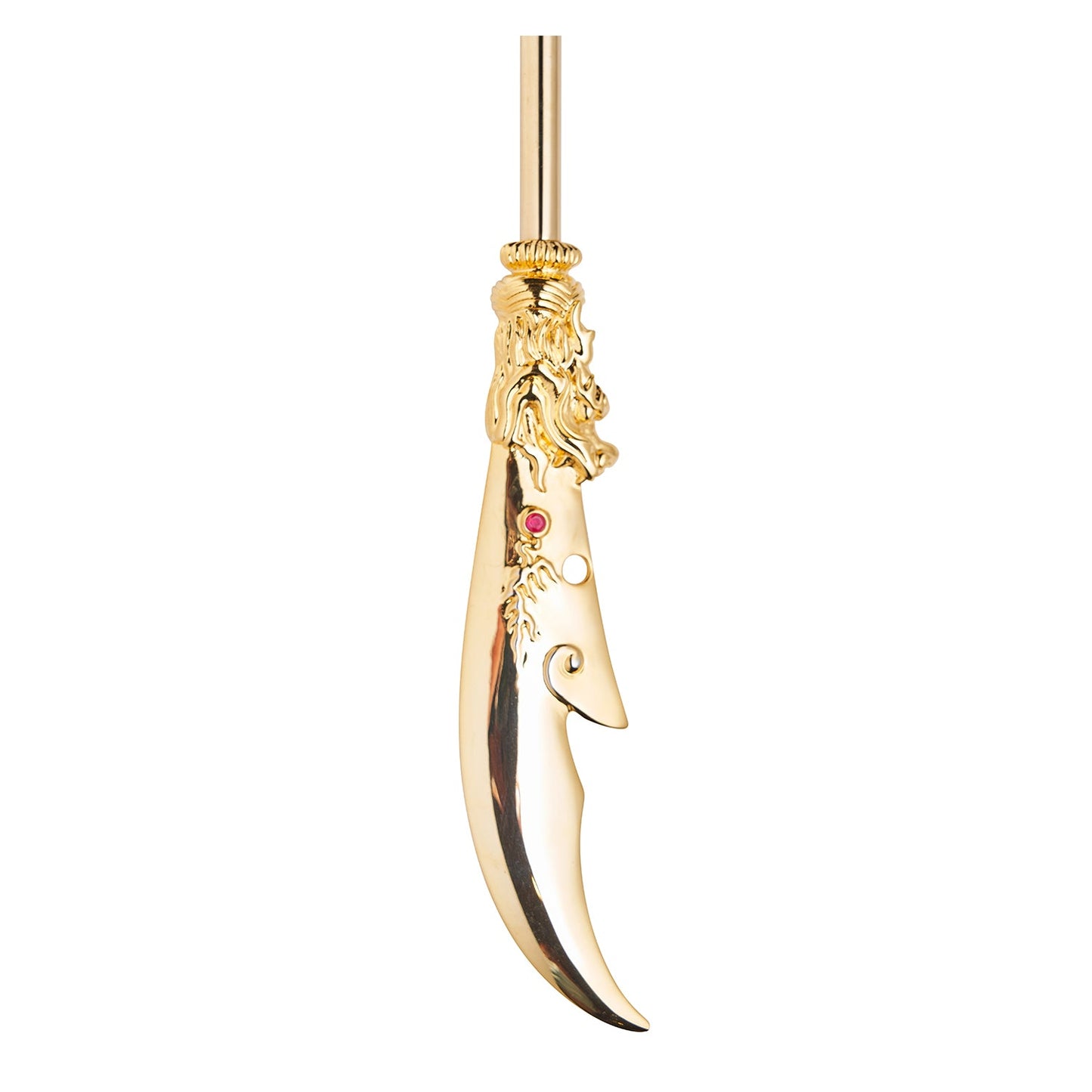 Crystal Guangong, Courageous of General Guan Gong - Righteous One (24K Gold-Plated Sword)