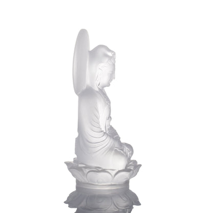 Crystal Guanyin Sculpture, Accompanied By Ease