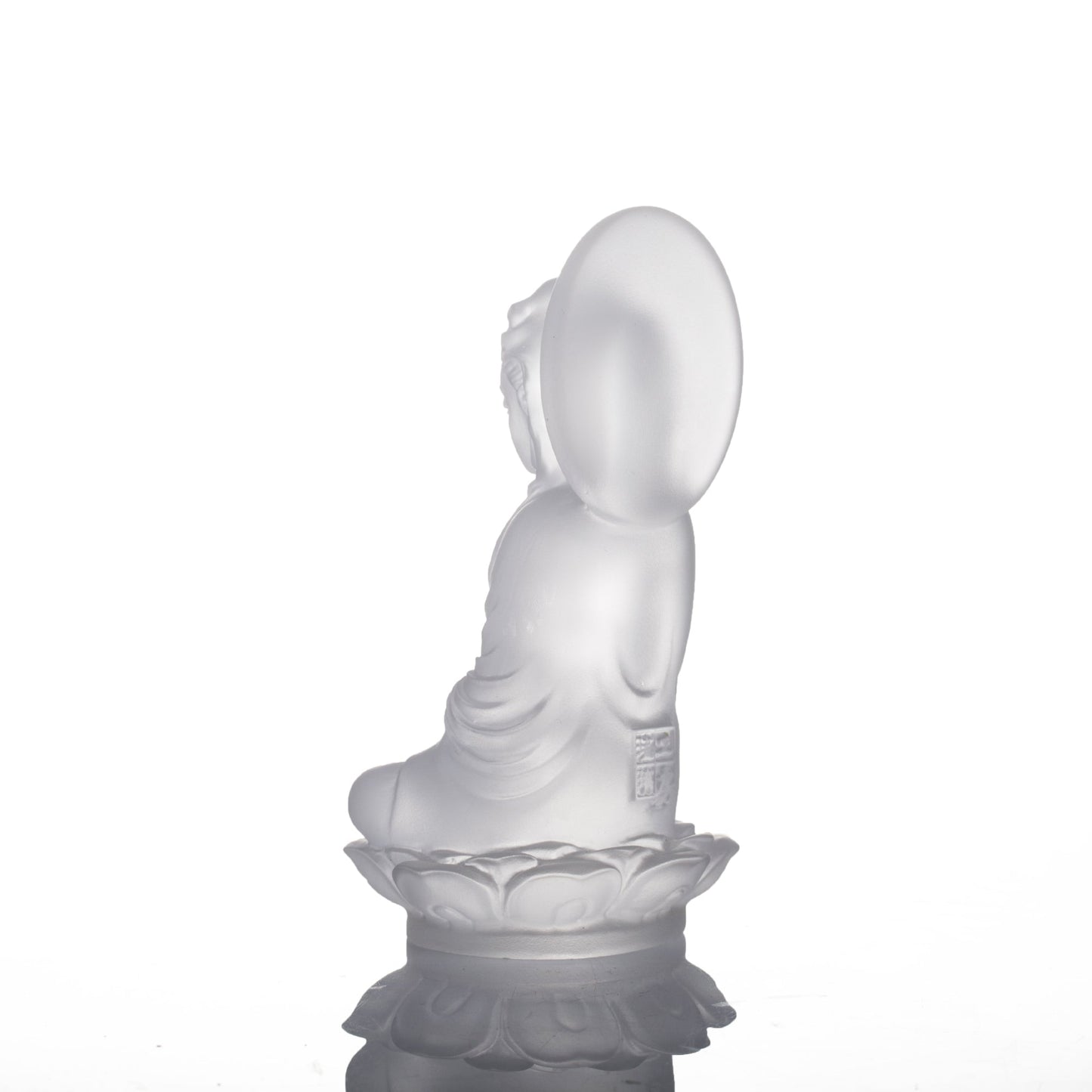 Crystal Guanyin Sculpture, Accompanied By Ease
