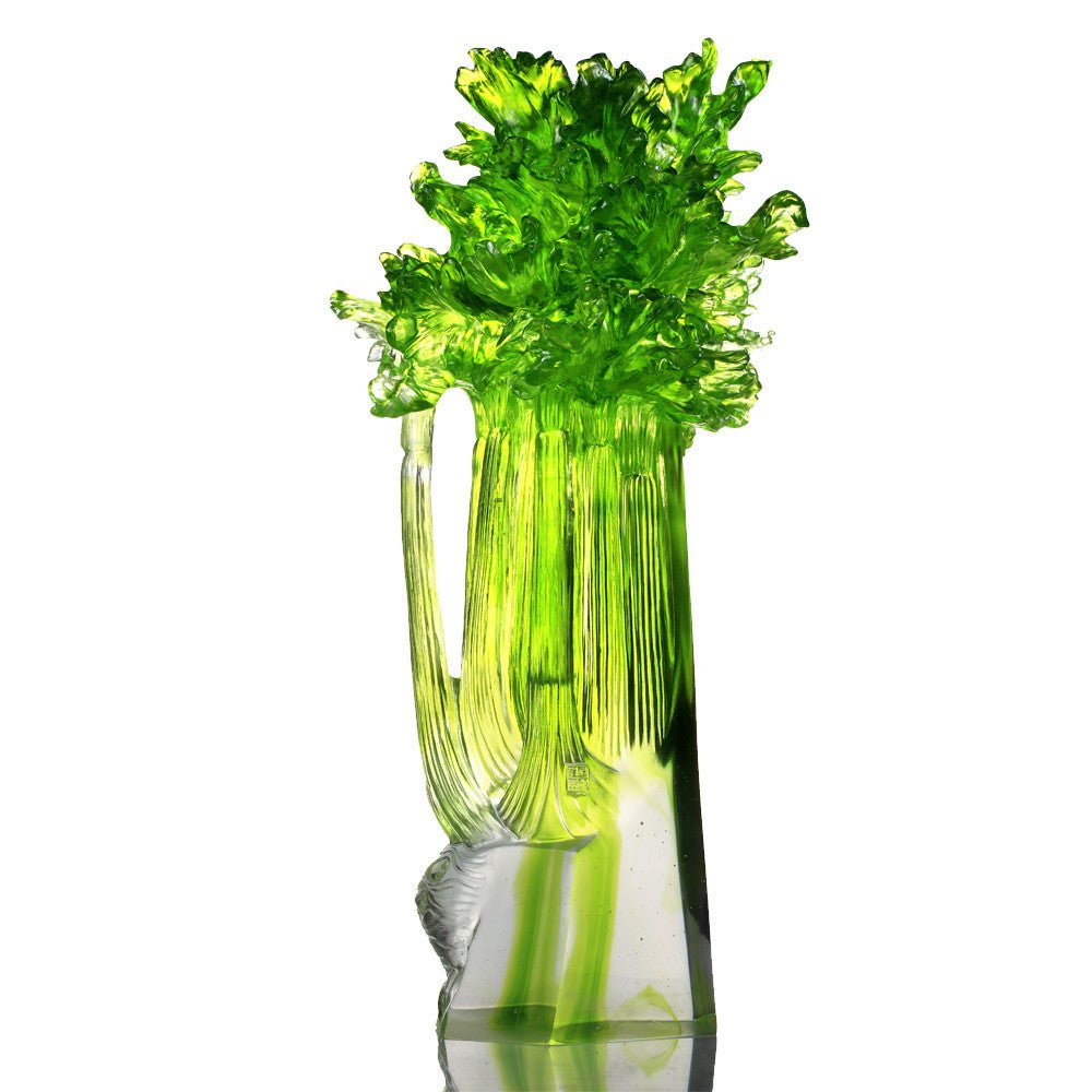 Crystal Kitchen Decor, Celery, Testament - LIULI Crystal Art