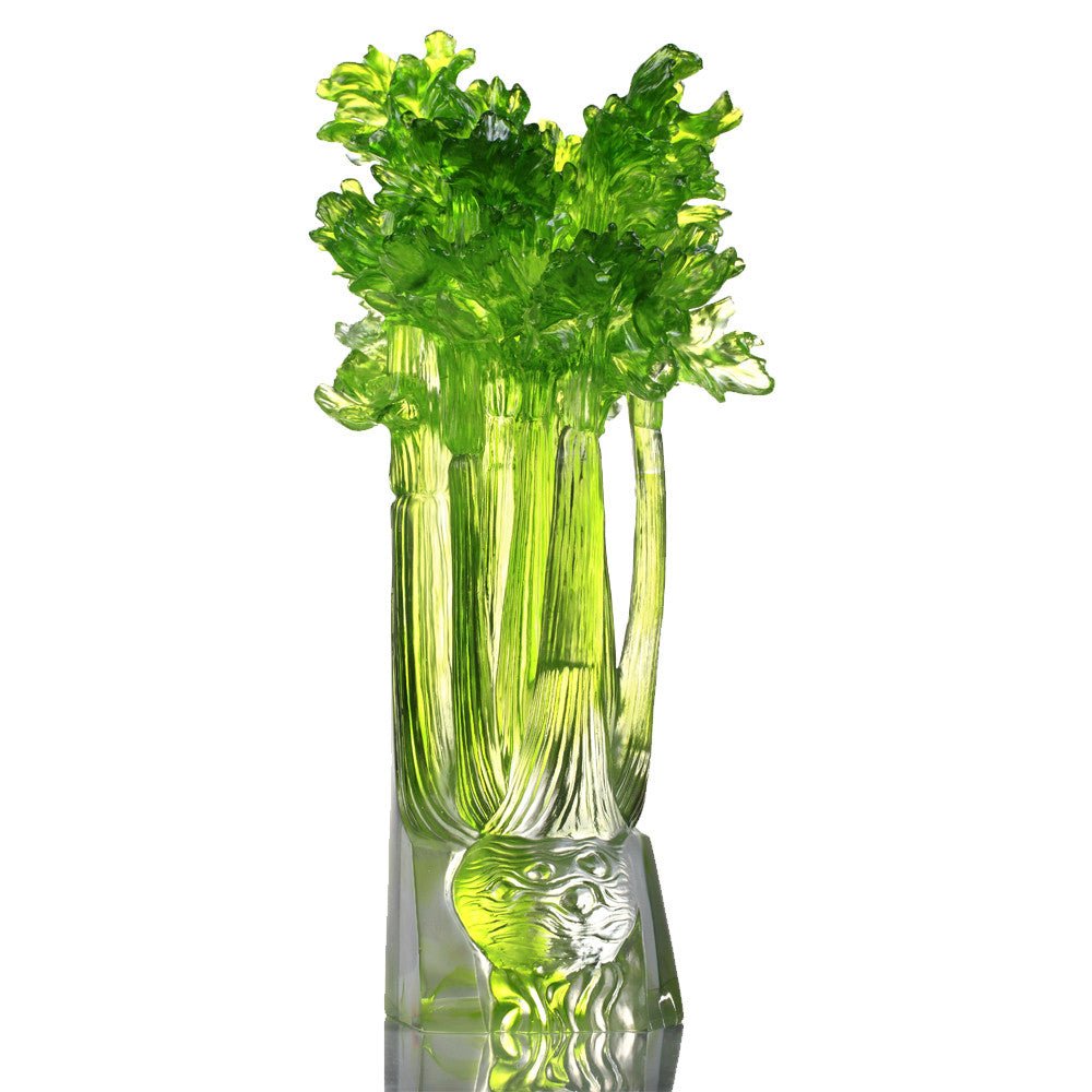 Crystal Kitchen Decor, Celery, Testament - LIULI Crystal Art