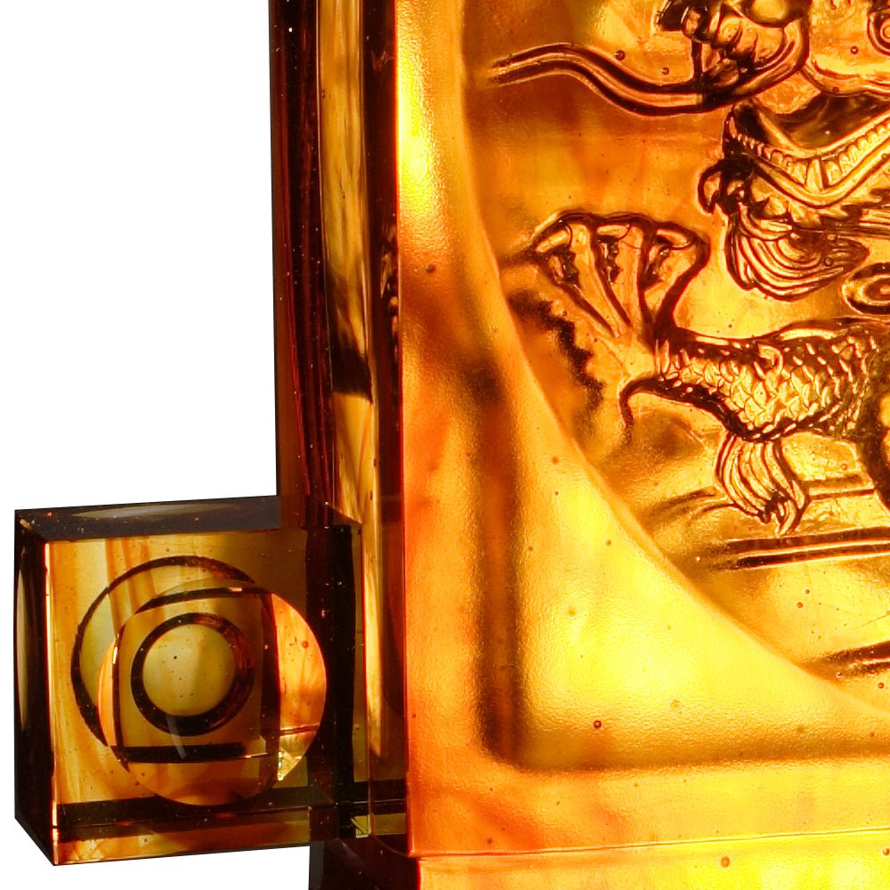 Crystal Mythical Creature, Dragon, From Taiji Comes The Dragon - LIULI Crystal Art
