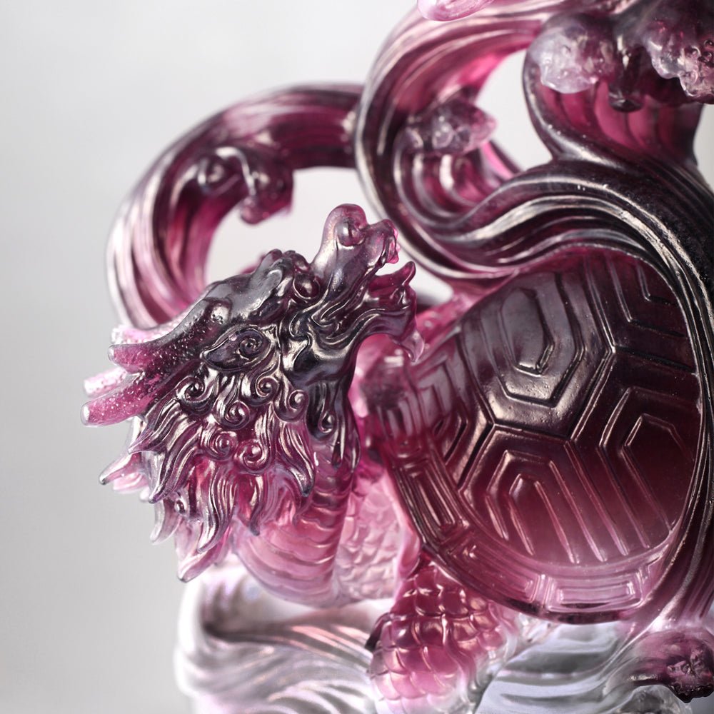 Crystal Mythical Creature, Guardian, Black Tortoise of the North-Serenity of the Xuanwu - LIULI Crystal Art