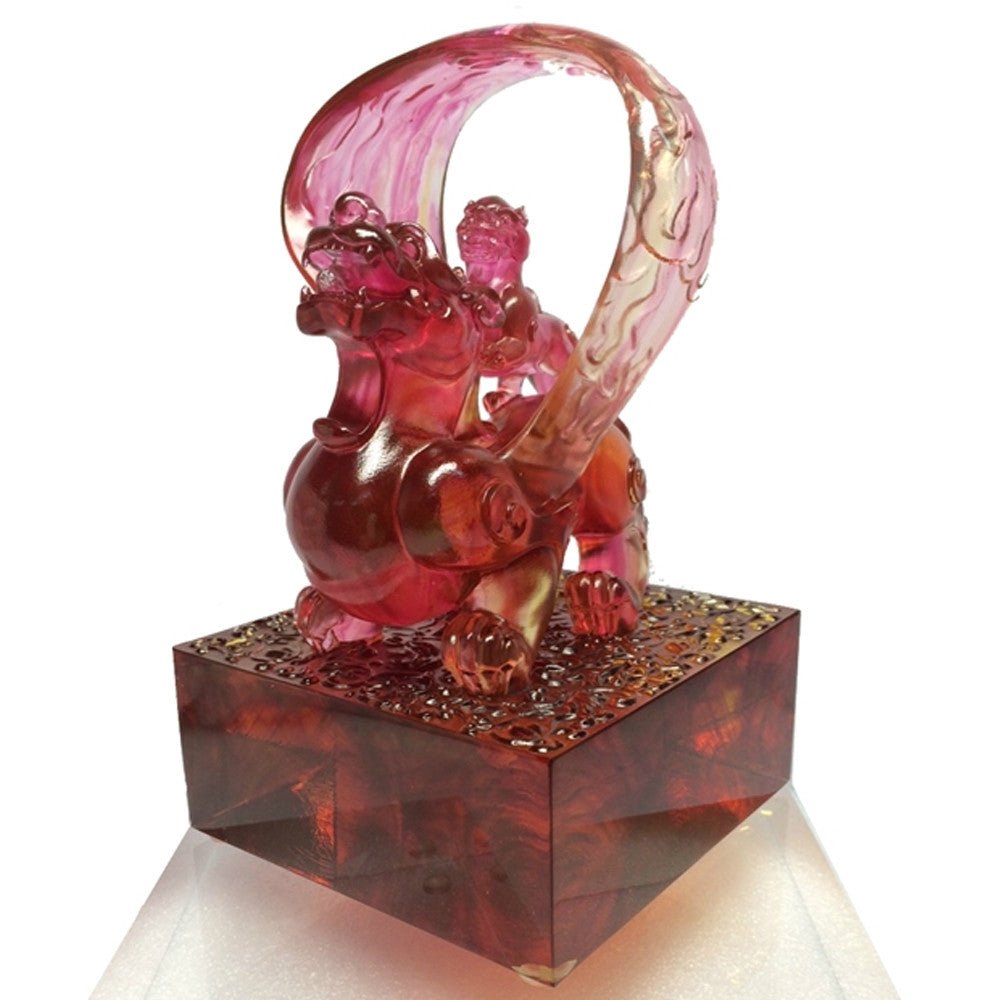 Crystal Mythical Creature, Pixiu, Welcoming Fortunes of this Vast World - LIULI Crystal Art