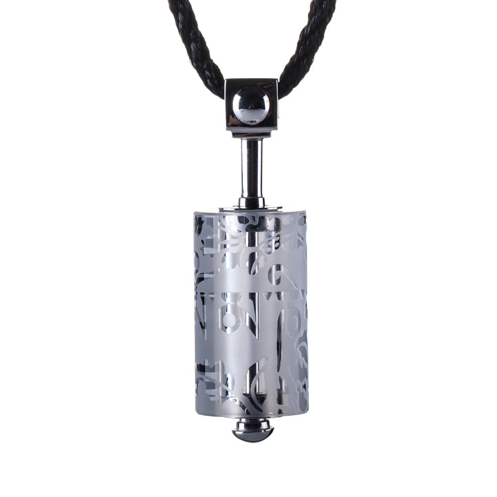 Crystal Necklace, Pendant, LIULI Prayer Wheel, Eternal Cycle of Compassion - LIULI Crystal Art