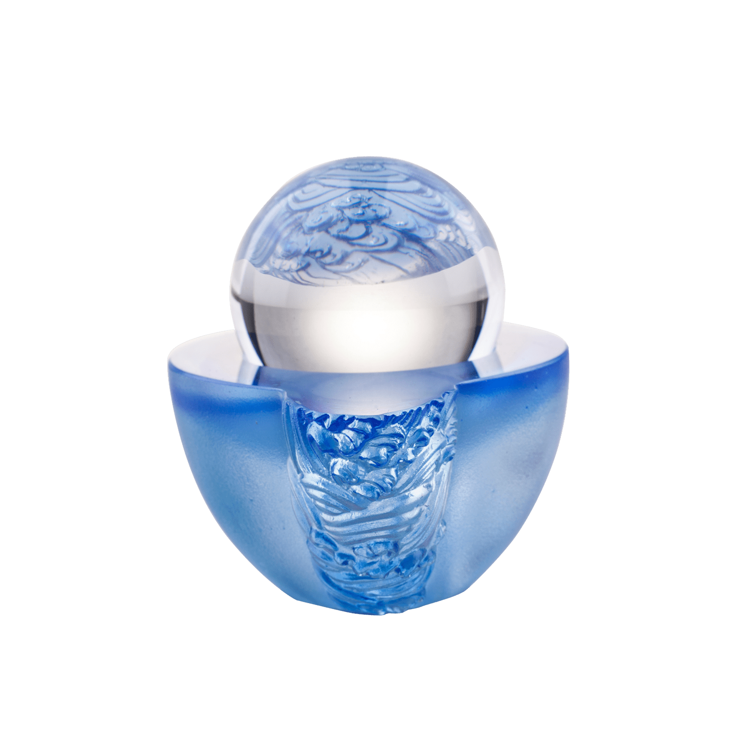 Crystal Paperweight, Feng Shui, As The Good World Turns-Kindness Turns This Good World - LIULI Crystal Art