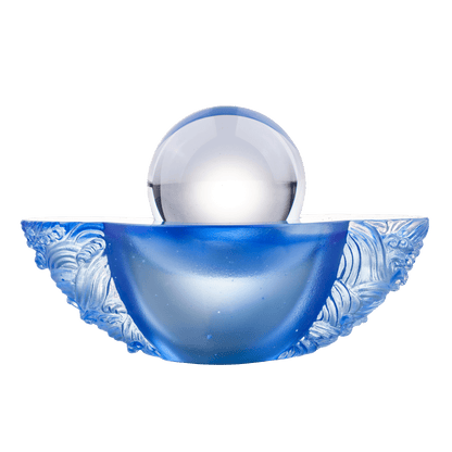 Crystal Paperweight, Feng Shui, As The Good World Turns-Kindness Turns This Good World - LIULI Crystal Art