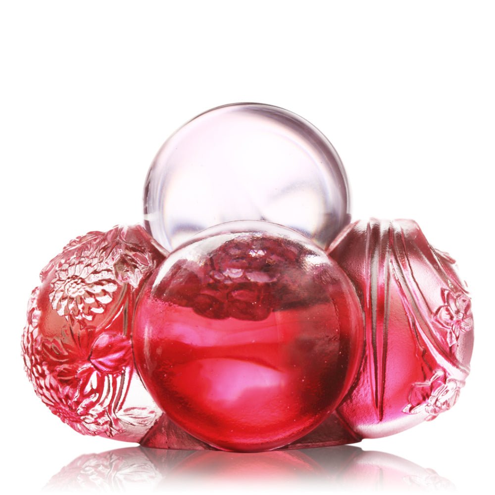 Crystal Paperweight, Feng Shui, As The Good World Turns-Ubiquitous Turning of Ruyi - LIULI Crystal Art
