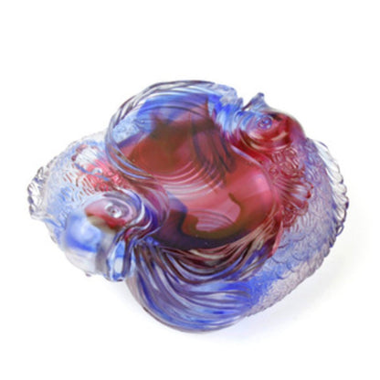 Crystal Paperweight, Fish, Rows of Joy - LIULI Crystal Art