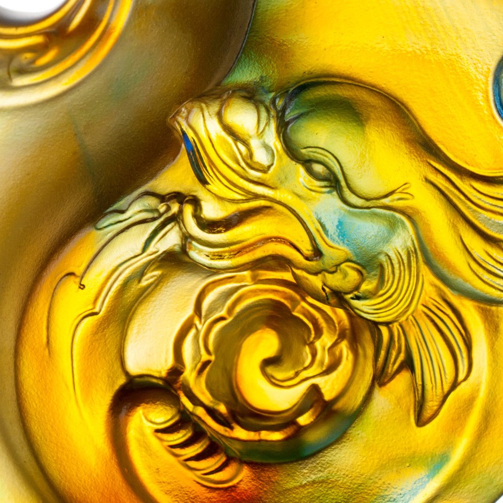 Crystal Paperweight, Mythical Creature, Dragon, The Beauty of Harmony - LIULI Crystal Art