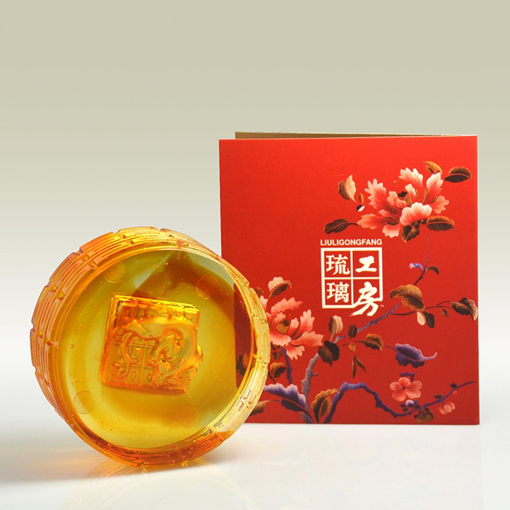 Crystal Paperweight, Mythical Creature, Heavenly Accomplishment - LIULI Crystal Art