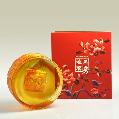 Crystal Paperweight, Mythical Creature, Heavenly Accomplishment - LIULI Crystal Art
