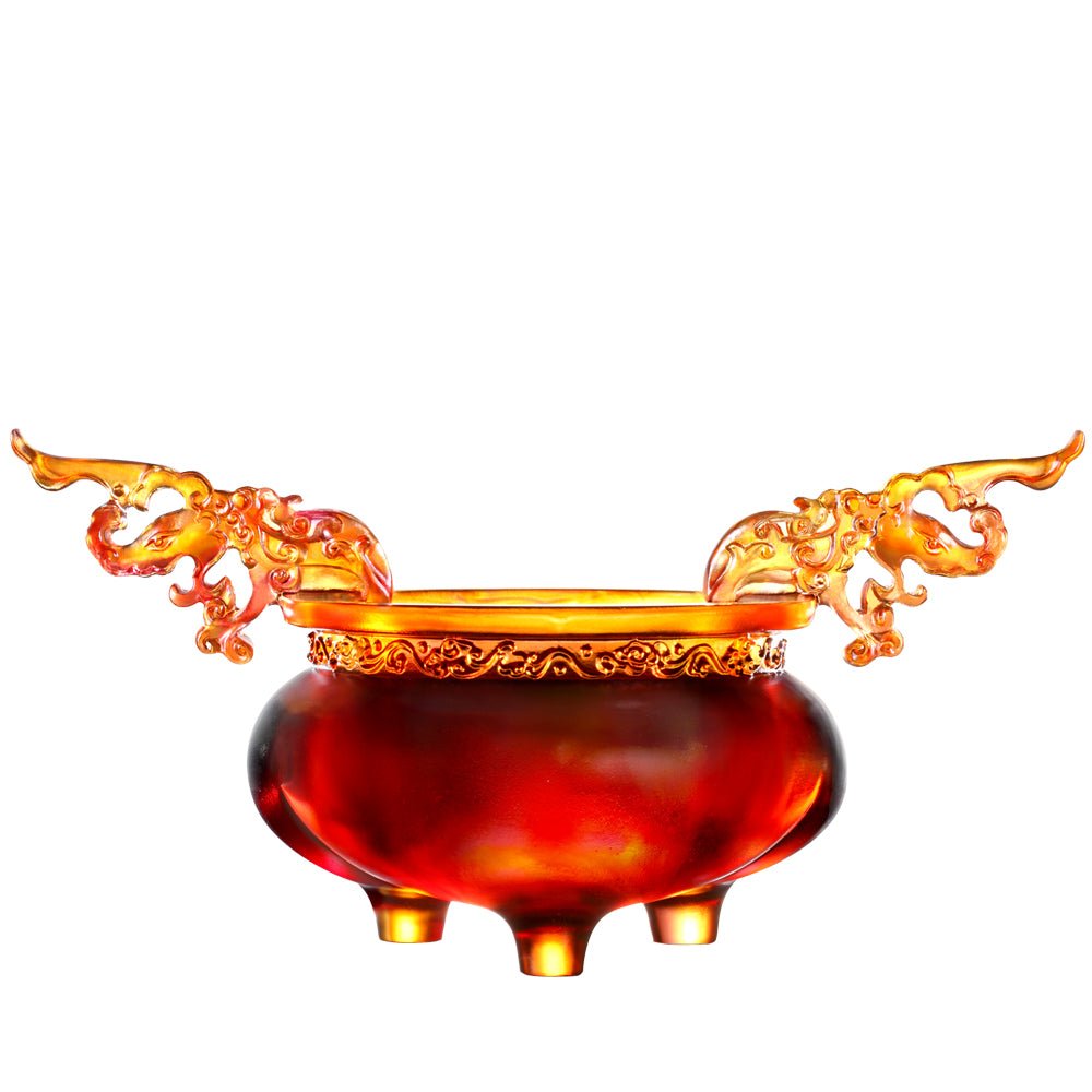 Crystal Vessel, Chinese Ding, Celebratory Ding - LIULI Crystal Art