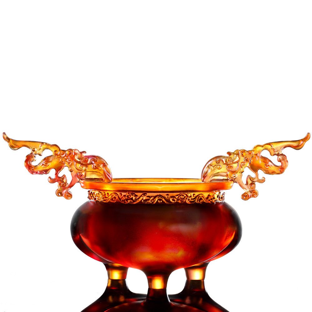 Crystal Vessel, Chinese Ding, Celebratory Ding - LIULI Crystal Art