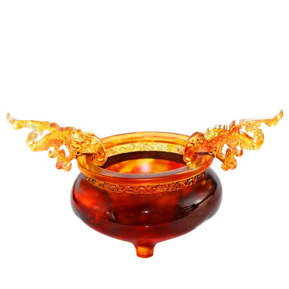 Crystal Vessel, Chinese Ding, Celebratory Ding - LIULI Crystal Art