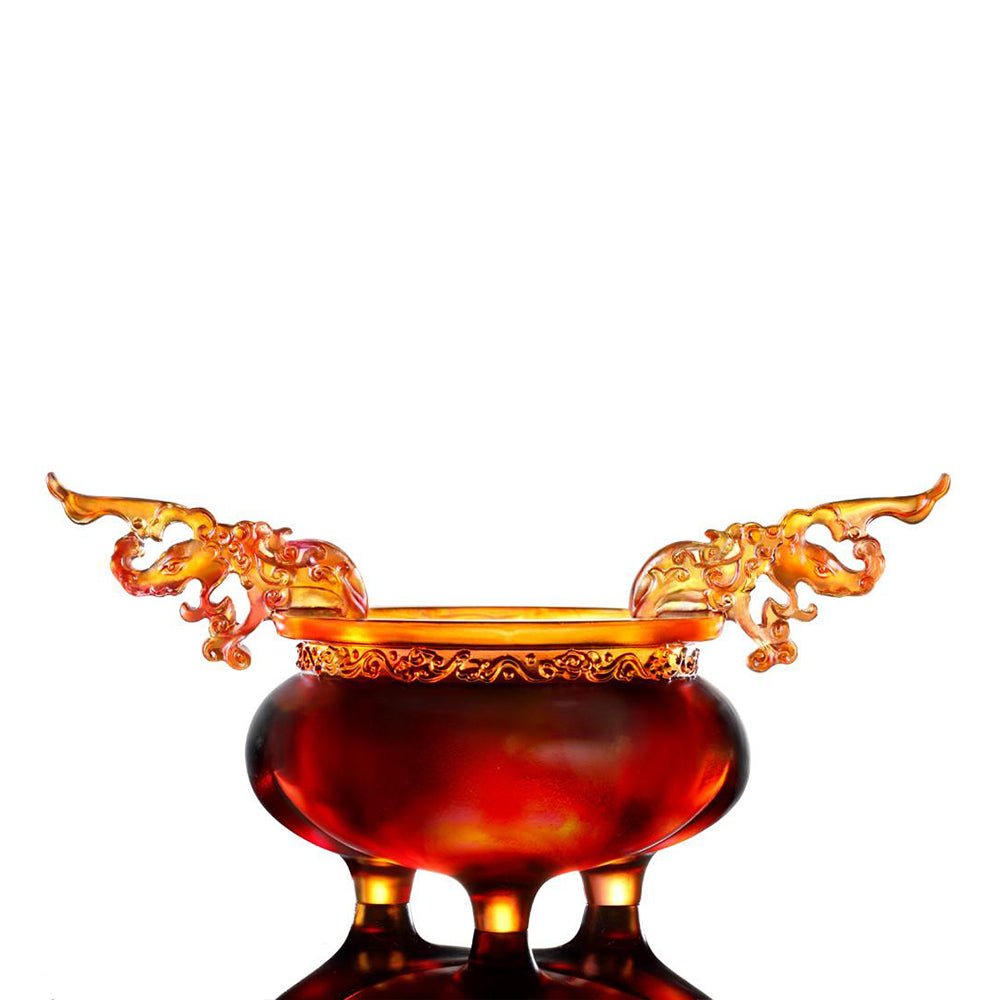 Crystal Vessel, Chinese Ding, Celebratory Ding - LIULI Crystal Art