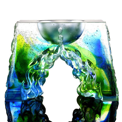 Crystal Vessel, Chinese Ding, Flourishing Ding - LIULI Crystal Art