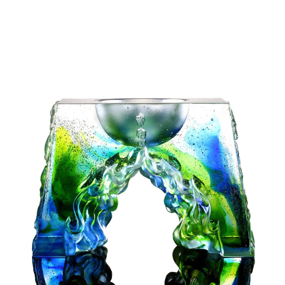 Crystal Vessel, Chinese Ding, Flourishing Ding - LIULI Crystal Art